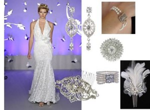 1930s style bridal jewellery, wedding hair accessories