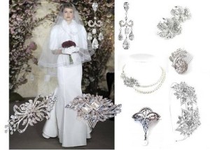 1940s style wedding jewellery, bridal hair accessories