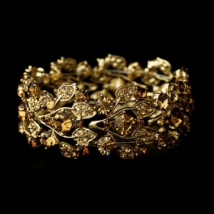 gold crystal wedding bracelet, gold bridal jewellery
