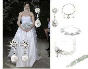 Pearl wedding earrings, necklaces, jewellery