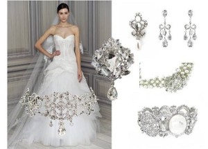 crystal bridal accessories, wedding jewellery