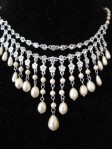 Antique pearl wedding necklace, vintage bridal jewellery