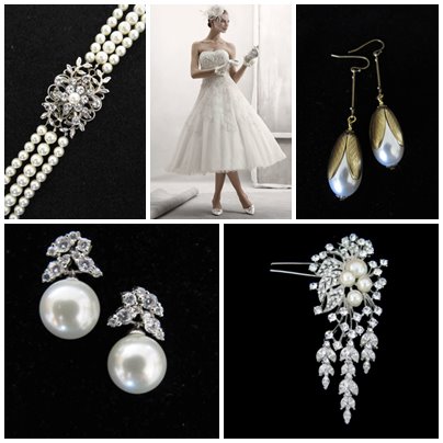 pearl wedding jewellery, pearl bridal hair accessories