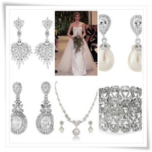 crystal wedding jewellery, pearl bridal jewellery